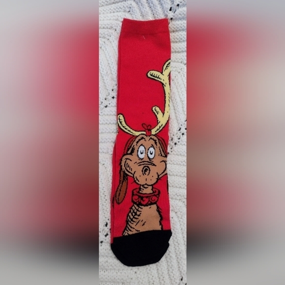 Max Merry Grinchmas Socks One Size Dr  Seuss New Without Tags. - Picture 1 of 3